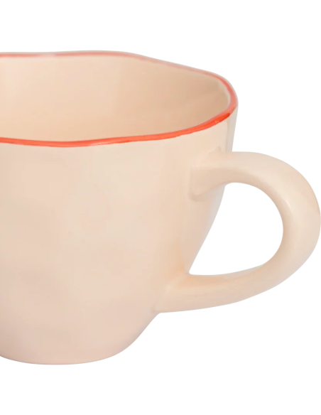 Tasse cappuccino thé grès rose poudré Ø11x8 cm Good Morning