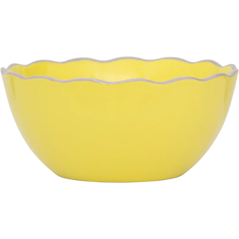 Bol petit déjeuner grès jaune Ø14x6,5...