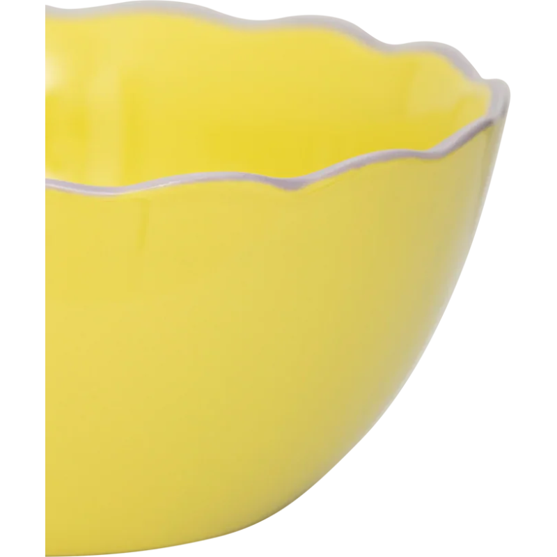Bol petit déjeuner grès jaune Ø14x6,5...