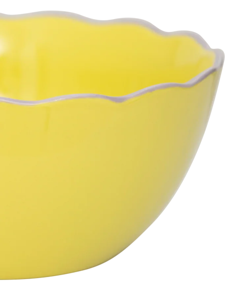 Bol petit déjeuner grès jaune Ø14x6,5 cm Good Morning