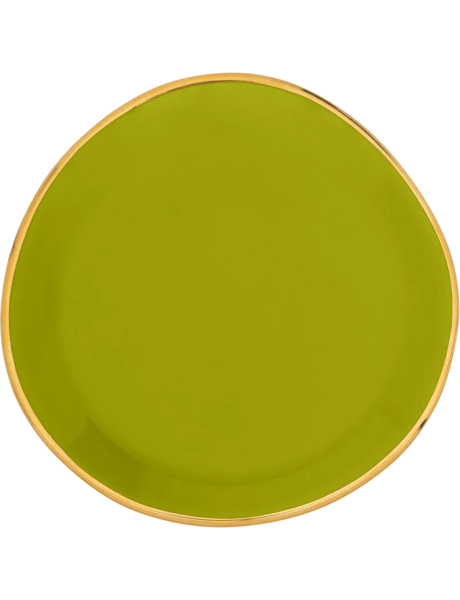 Petite assiette apéritif grès vert olive Ø9 cm Good Morning
