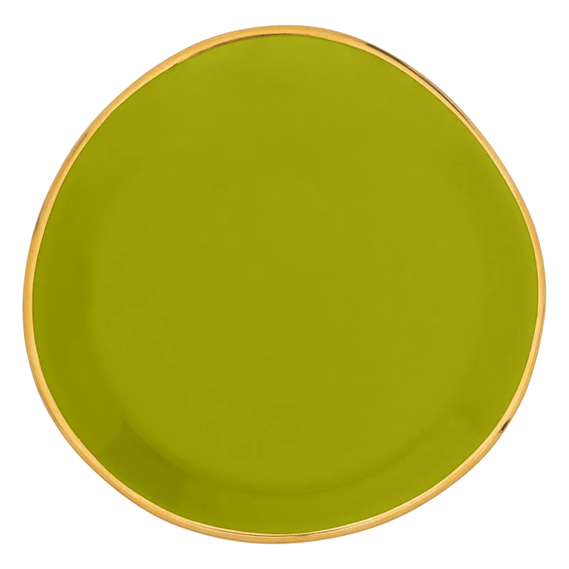 Petite assiette apéritif grès vert...