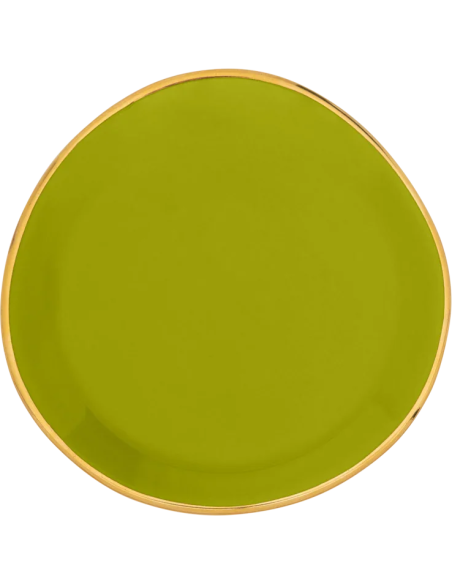 Petite assiette apéritif grès vert olive Ø9 cm Good Morning
