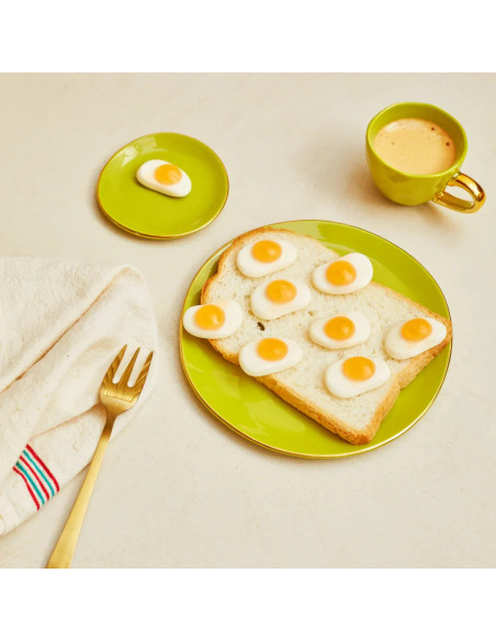 Petite assiette apéritif grès vert olive Ø9 cm Good Morning