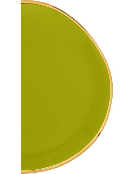 Petite assiette apéritif grès vert olive Ø9 cm Good Morning