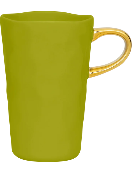 Tasse latte grès vert olive 400 ml Ø8,5x13 cm Good Morning