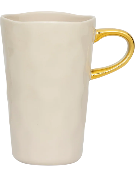 Tasse latte grès beige avoine 400 ml Ø8,5x13 cm Good Morning