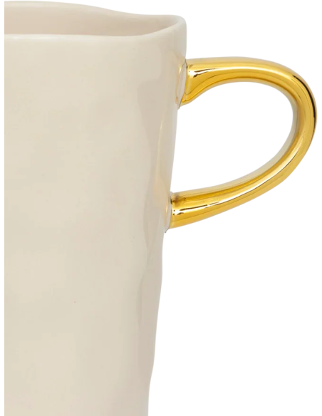 Tasse latte grès beige avoine 400 ml Ø8,5x13 cm Good Morning