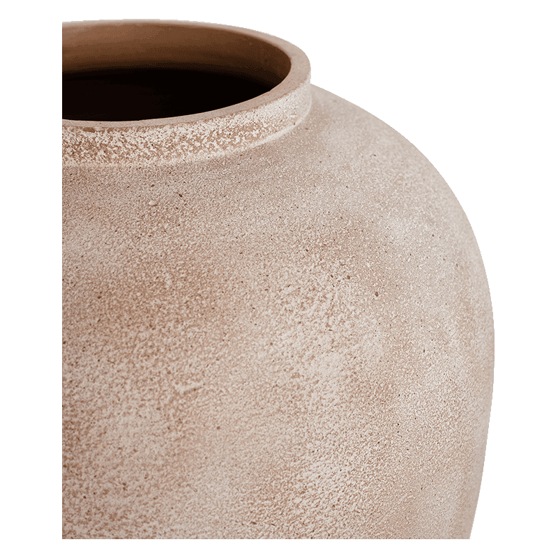 Grand cache-pot terre cuite beige...