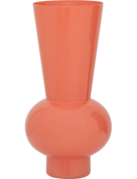 Vase haut en verre rose pêche Ø19,5x38,5 cm Keiko