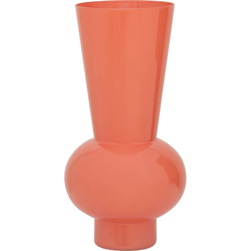 Vase haut en verre rose pêche...