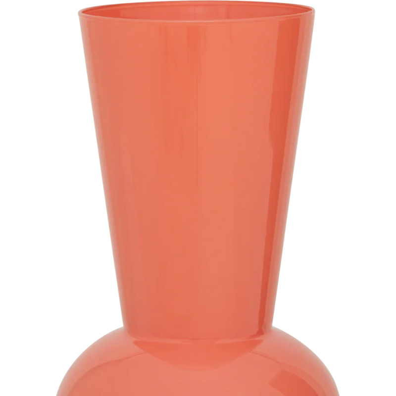 Vase haut en verre rose pêche...