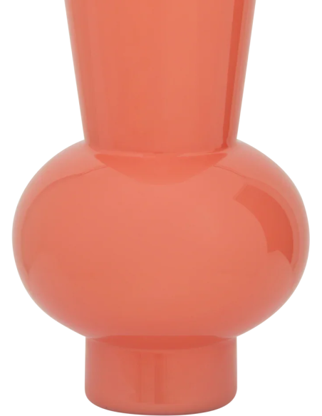 Vase haut en verre rose pêche Ø19,5x38,5 cm Keiko