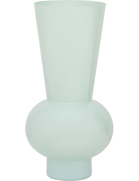 Vase haut en verre vert d’eau Ø19,5x38,5 cm Keiko