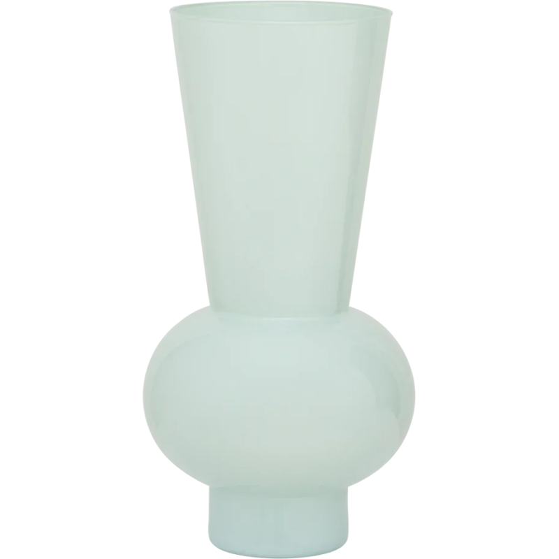 Vase haut en verre vert d’eau...