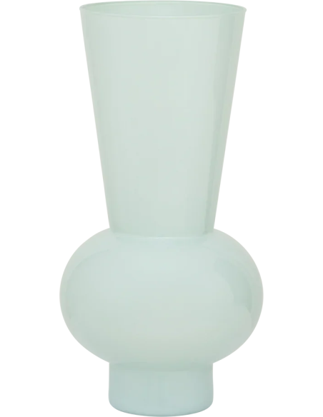 Vase haut en verre vert d’eau Ø19,5x38,5 cm Keiko