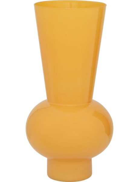 Vase haut en verre orange doré Ø19,5x38,5 cm Keiko