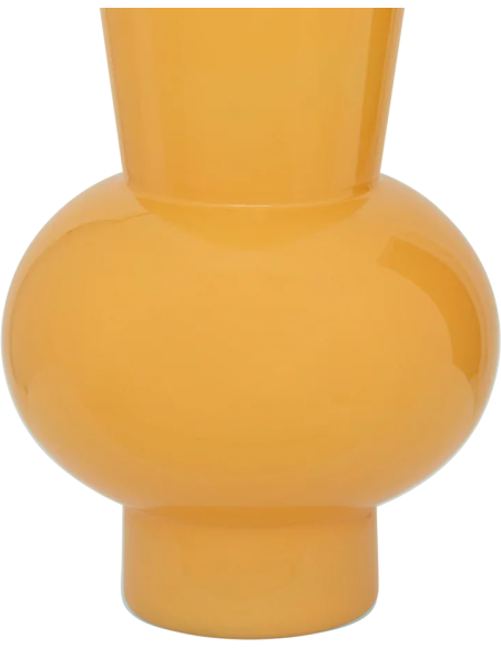 Vase haut en verre orange doré Ø19,5x38,5 cm Keiko
