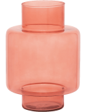 Vase rose corail en verre recyclé Ø19x27 cm Vidro