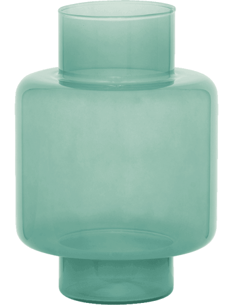 Vase vert laurier en verre recyclé Ø19x27 cm Vidro