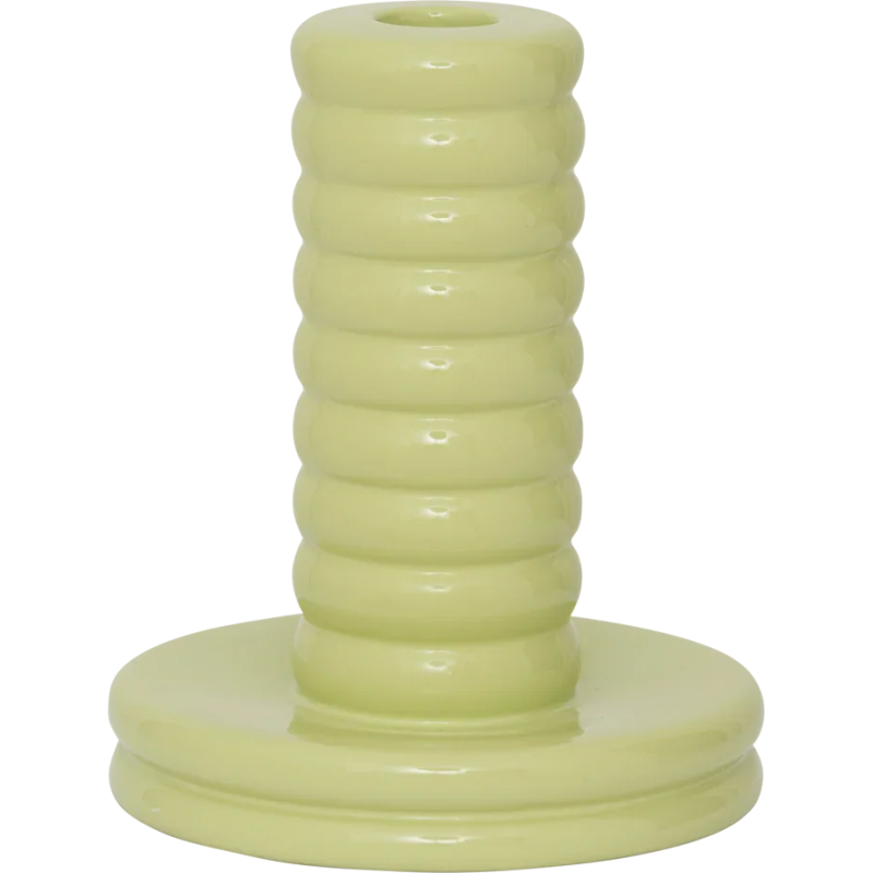 Bougeoir vert pistache en céramique...