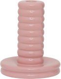 Bougeoir rose poudré en céramique 15 cm Kabelo