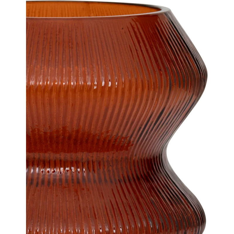 Photophore en verre recyclé orange...