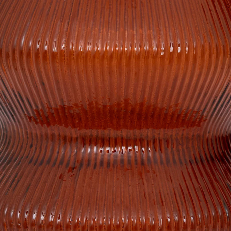 Photophore en verre recyclé orange...