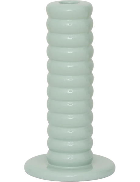 Bougeoir céramique vert d’eau Ø10x19 cm Tebongo