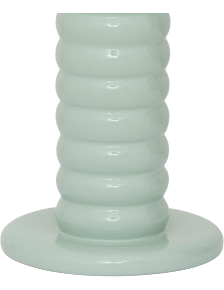 Bougeoir céramique vert d’eau Ø10x19 cm Tebongo