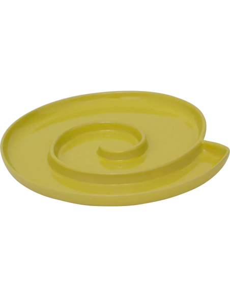 Plat apéritif céramique vert olive 28 cm Snack