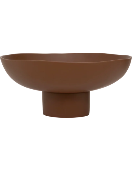 Grand saladier céramique brun 40 cm Orion