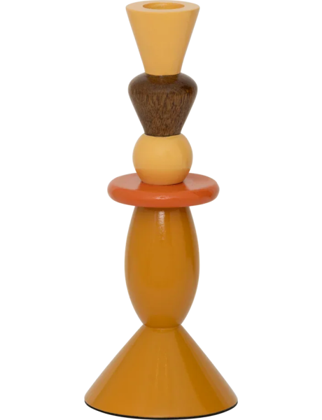 Bougeoir bois de manguier safran Vimba