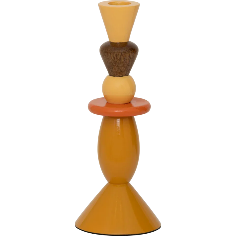 Bougeoir bois de manguier safran Vimba