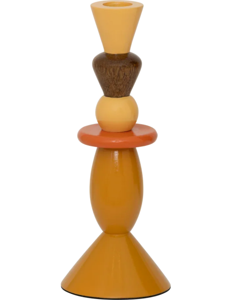 Bougeoir bois de manguier safran Vimba
