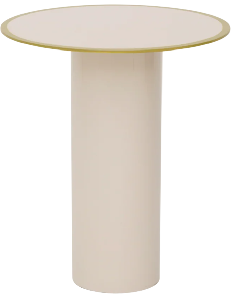 Table d’appoint ronde crème en fer Ø36x42,5 cm Tiro Urban Nature Culture - 1