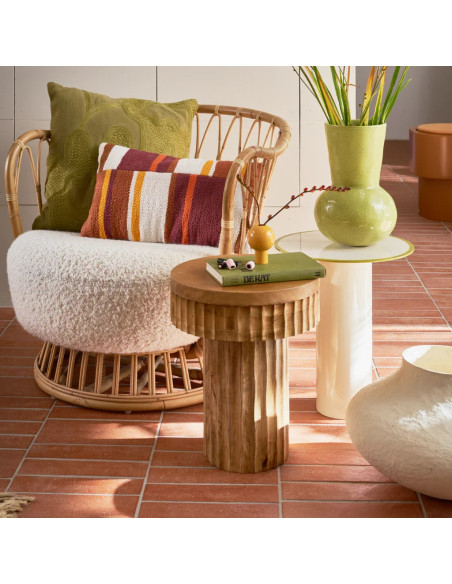 Table d’appoint ronde crème en fer Ø36x42,5 cm Tiro Urban Nature Culture - 3