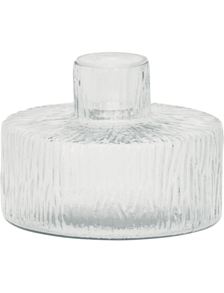 Bougeoir en verre recyclé transparent Ø13x9 cm Solvi