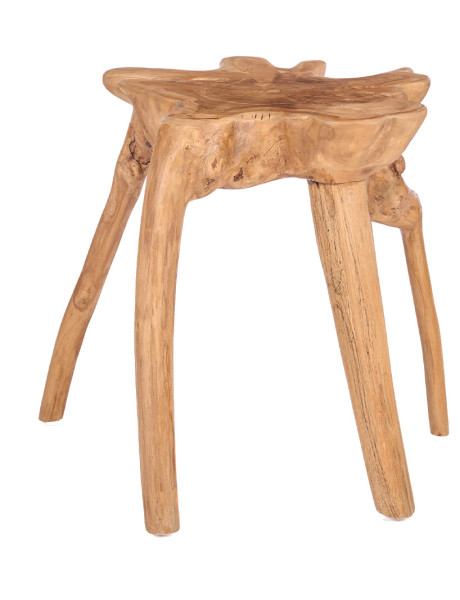 Table d’appoint racine de teck naturelle 45x45x45 cm The...