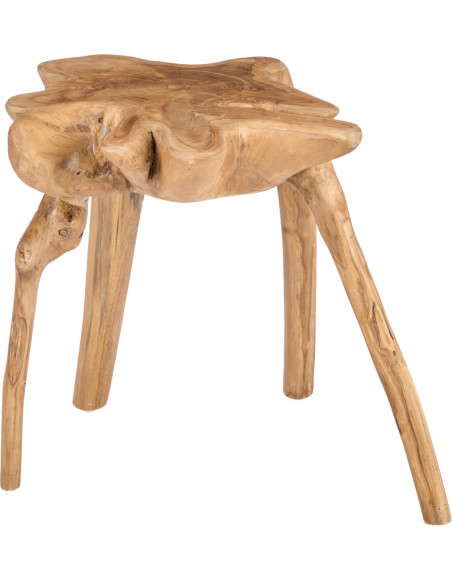 Table d’appoint racine de teck naturelle 45x45x45 cm The Rooty