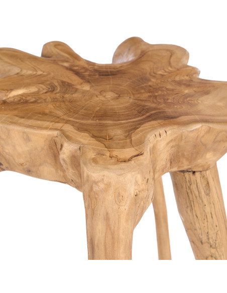 Table d’appoint racine de teck naturelle 45x45x45 cm The Rooty