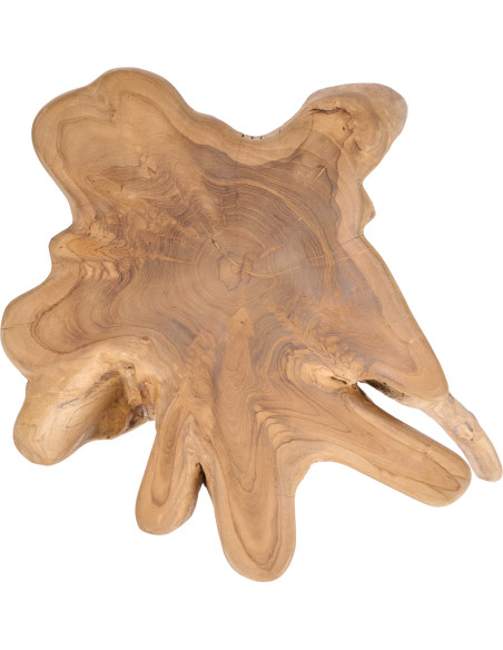 Table d’appoint racine de teck naturelle 45x45x45 cm The Rooty
