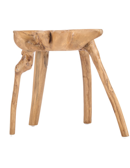 Table d’appoint racine de teck naturelle 45x45x45 cm The Rooty