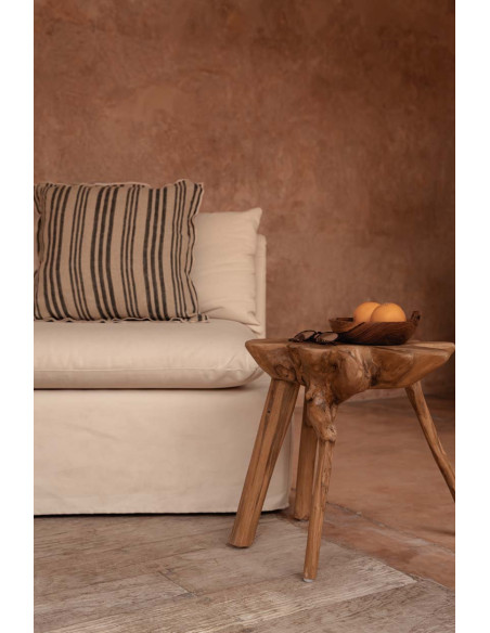 Table d’appoint racine de teck naturelle 45x45x45 cm The Rooty