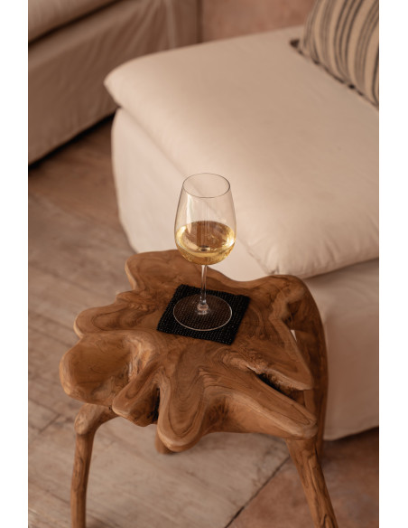 Table d’appoint racine de teck naturelle 45x45x45 cm The Rooty