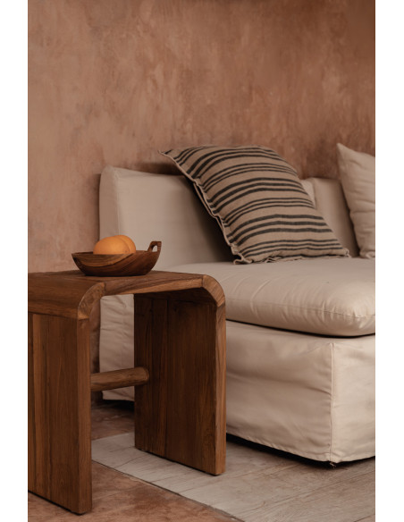 Table d’appoint arche en teck naturel 40x30x45 cm The Arc