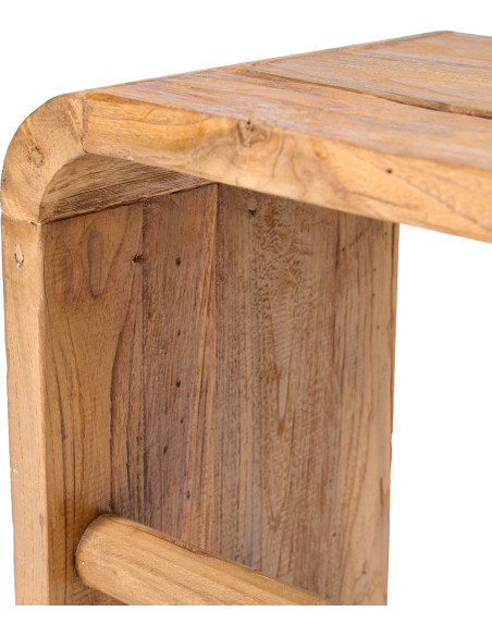 Table d’appoint arche en teck naturel 40x30x45 cm The Arc