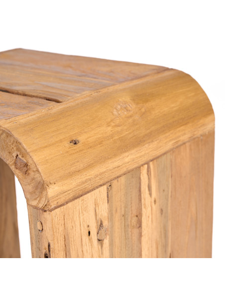 Table d’appoint arche en teck naturel 40x30x45 cm The Arc