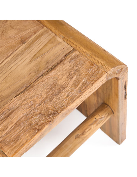 Table d’appoint arche en teck naturel 40x30x45 cm The Arc