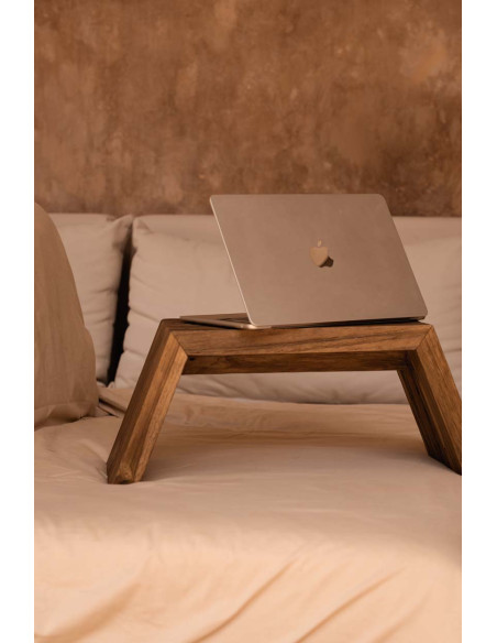 Table de lit ordinateur en teck naturel 55x23x22 cm The Ashley